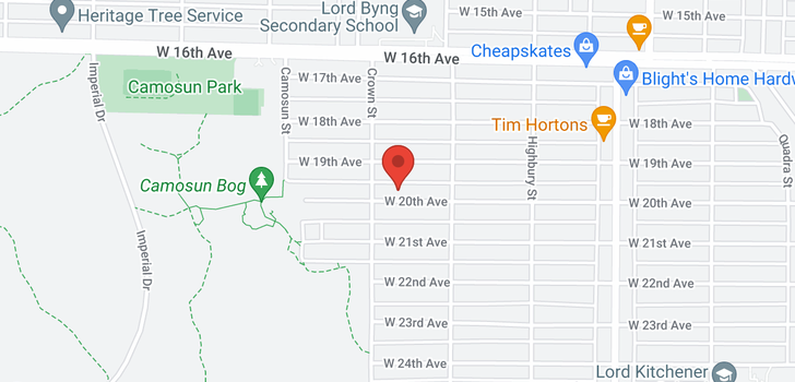 map of 3969 W 20TH AVENUE